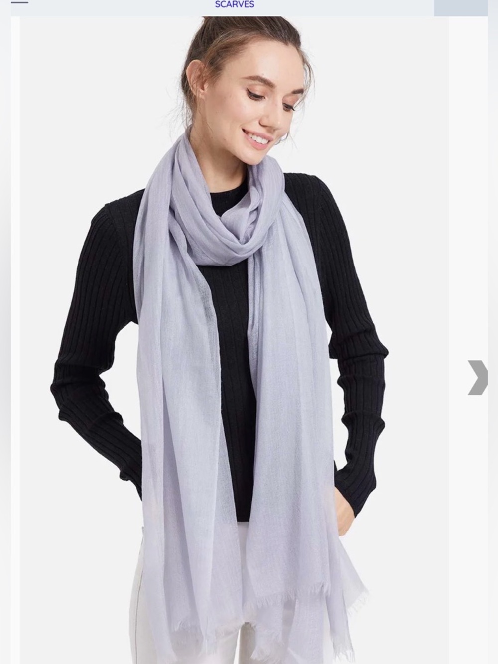 Ovcio 100% Cashmere Featherlight Scarf Wrap Gray